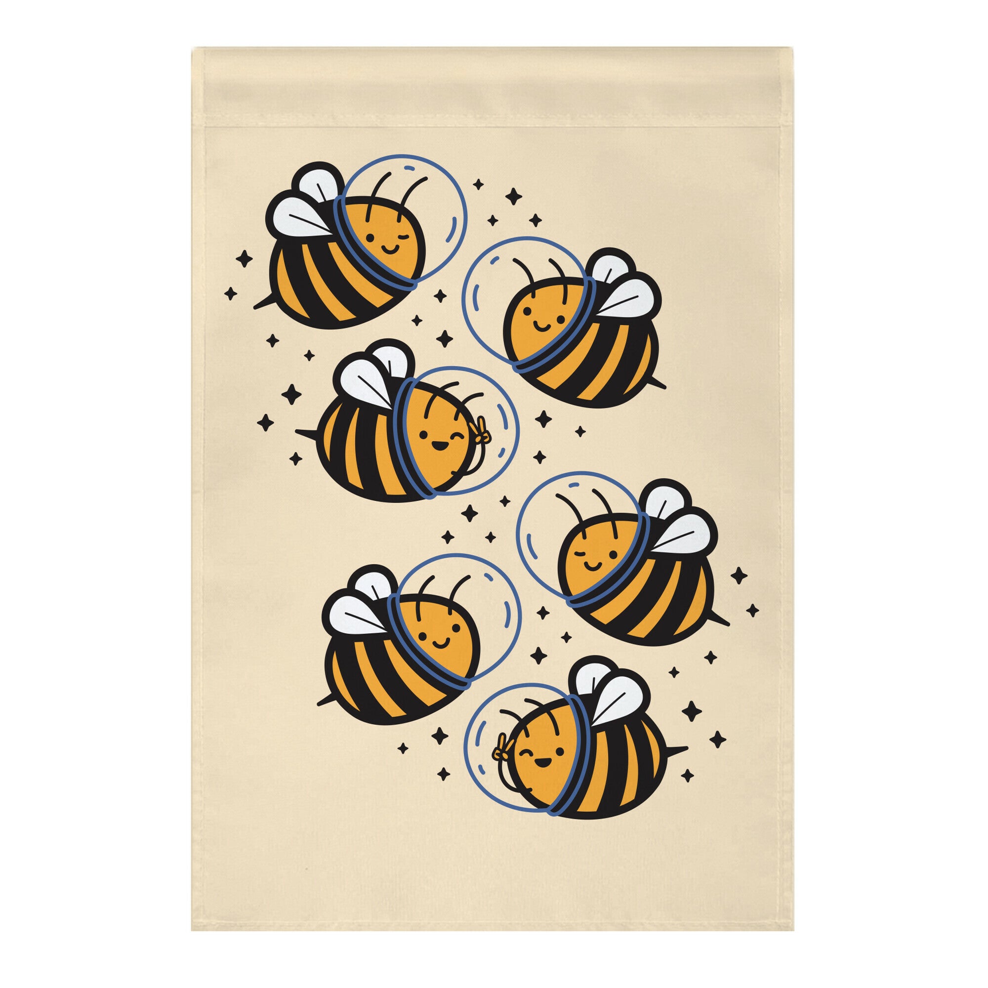Space Bees Garden Flag